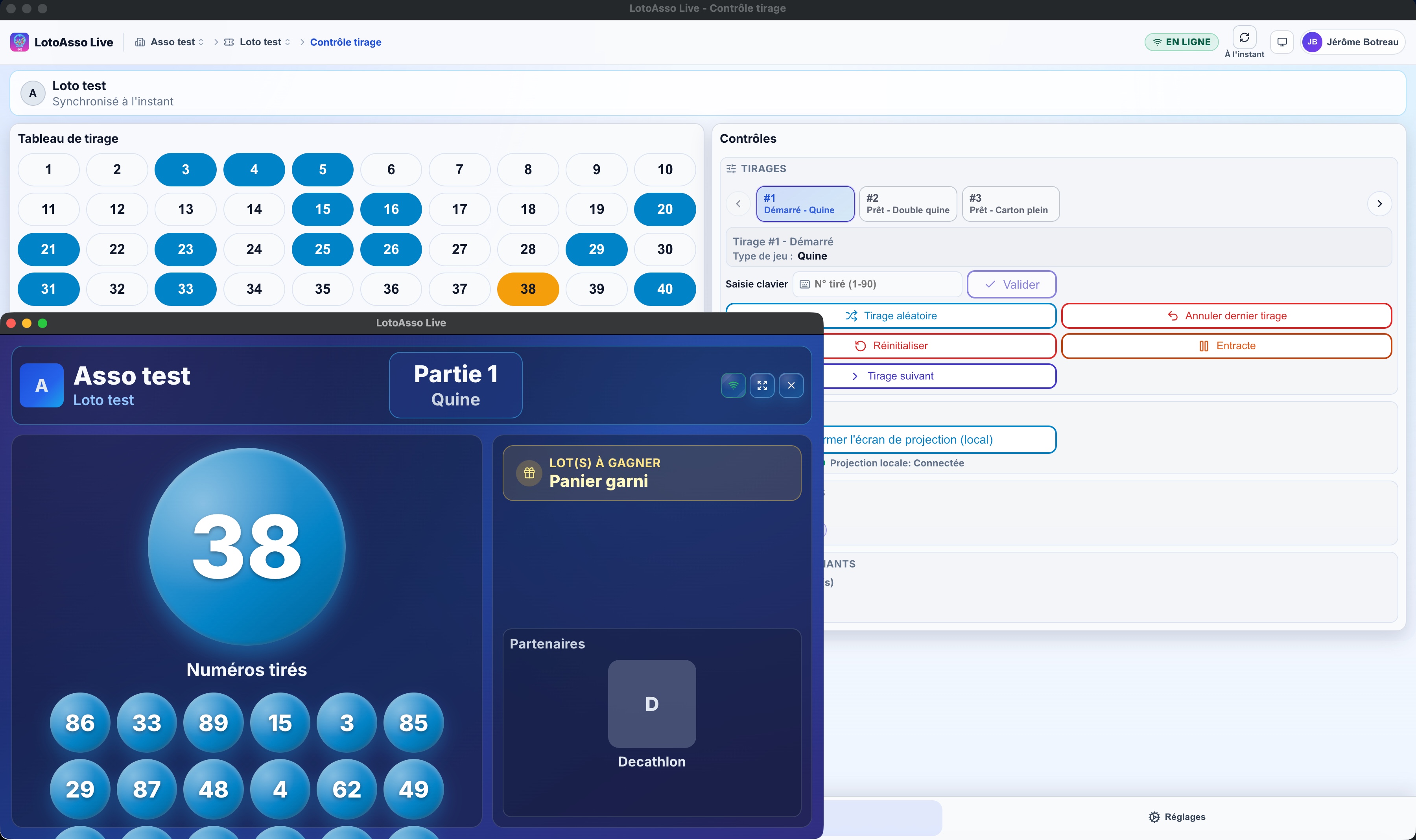 LotoAsso Live application